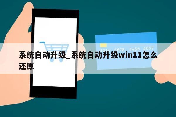 系统自动升级_系统自动升级win11怎么还原