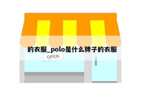 的衣服_polo是什么牌子的衣服