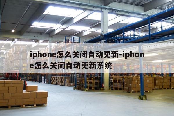 iphone怎么关闭自动更新-iphone怎么关闭自动更新系统