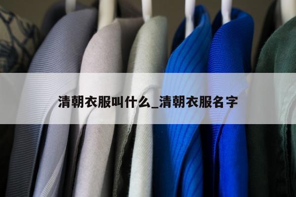 清朝衣服叫什么_清朝衣服名字