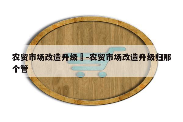 农贸市场改造升级	-农贸市场改造升级归那个管