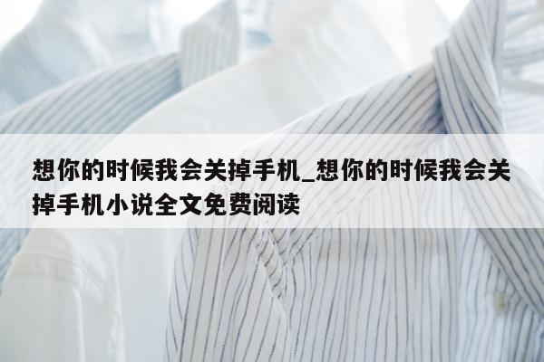 想你的时候我会关掉手机_想你的时候我会关掉手机小说全文免费阅读