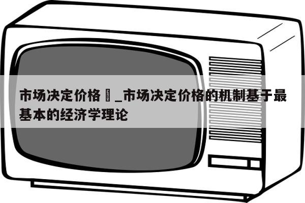 市场决定价格	_市场决定价格的机制基于最基本的经济学理论