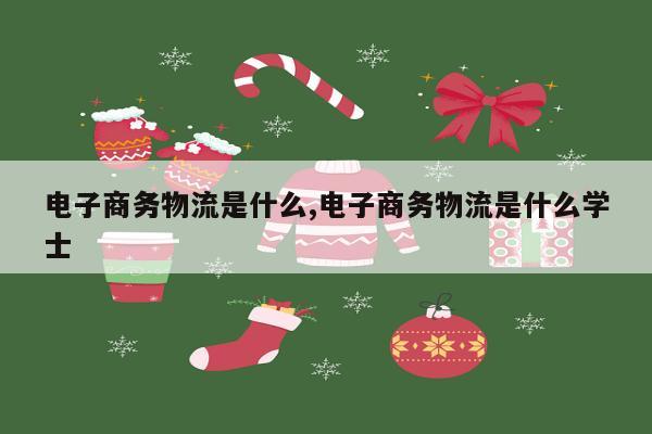 电子商务物流是什么,电子商务物流是什么学士